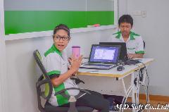 วิทยากรบรรยายถึงภาพรวมในการทำงานของ Odoo9