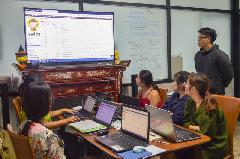 วิทยากรแนะนำให้ผู้เข้าอบรมรู้จักกับระบบ MD-ERP