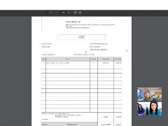 แสดงตัวอย่างใบแจ้งหนี้ ใบเสร็จรับเงิน 