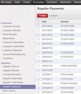 Create Supplier Payment in OpenERP/MDSoft ทำการสร้าง Suppliier Payment ในเมนู Accounting