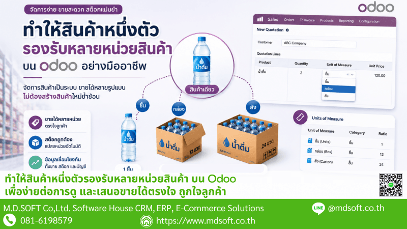 ทำให้สินค้าหนึ่งตัวรองรับหลายหน่วยสินค้า บน Odoo อย่างมืออาชีพ ดูง่าย เสนอขายตรงใจลูกค้า