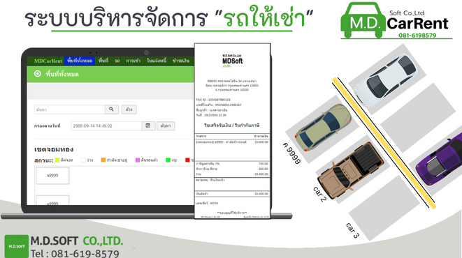 ระบบบริหารจัดการ รถเช่า MDCarRent