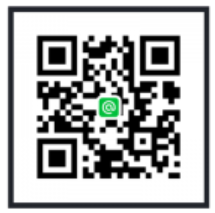 ตัวอย่าง Qrcode ที่มี @ อยู่ตรงกลางและกรอบสี่เหลียม