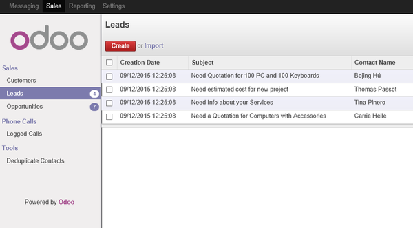 ระบบ CRM (ซีอาร์เอ็ม) ใน Odoo (โอดู) หรือ OpenERP (โอเพ้นอีอาร์พี) ด้วย Leads (หลีด) 