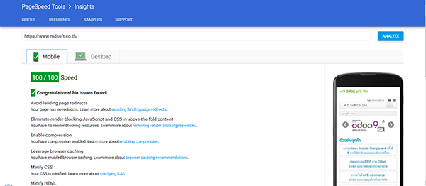Page Speed เว็บไซต์ในสมาร์ทโฟน Page Speed เว็บไซต์ในสมาร์ทโฟน