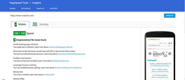Page Speed เว็บไซต์ในสมาร์ทโฟน
