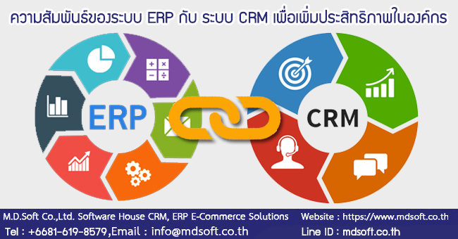 
ERP เชื่อมต่อกับ CRM เพื่อเพิ่มการทำงานให้ดียิ่งขึ้น
