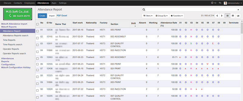 ERP Attendance Management