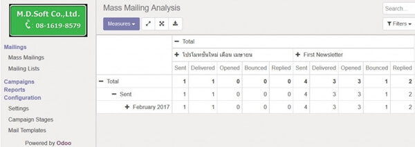 Campaigns report Campaigns report