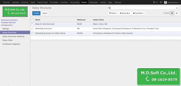 ERP Payroll Salary Structures ERP Payroll Salary Structures