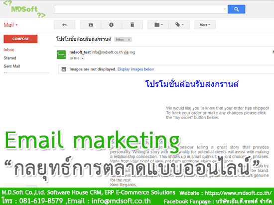 Email marketing กลยุทธ์ทางการตลาดแบบออนไลน์ ระบบ ERP Email marketing กลยุทธ์ทางการตลาดแบบออนไลน์ ระบบ ERP