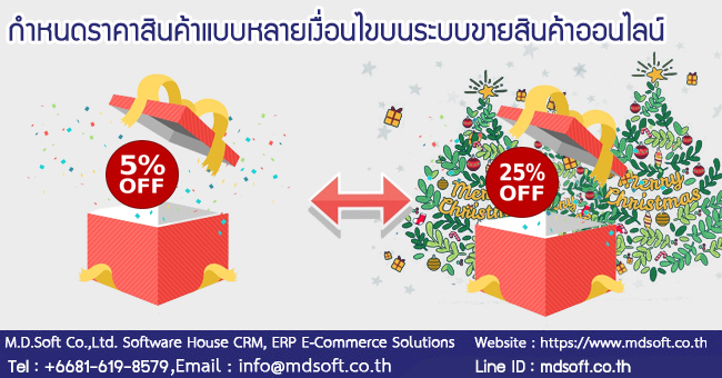 กำหนดราคาสินค้าแบบหลายเงื่อนไขบนระบบขายสินค้าออนไลน์ (E-Commerce)