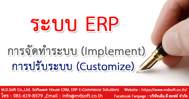 การ Implement ระบบ ERP และการ Customize ระบบ ERP อีอาร์พี