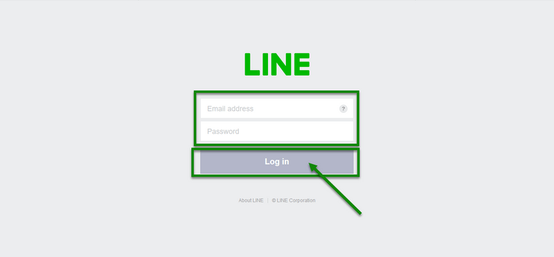 กรอก E-mail, Password และคลิกปุ่ม ล็อคอิน เพื่อทำการเข้าสู่ระบบ Line