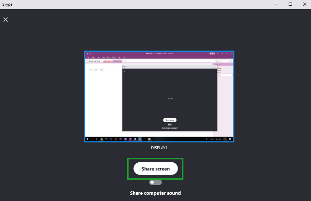 Click ปุ่มแชร์ Click ปุ่มแชร์เพื่อเริ่มการแชร์จอ