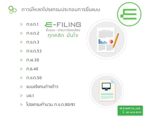 โปรแกรมประกอบการยื่นแบบและชำระภาษีผ่านระบบอินเทอร์เน็ต