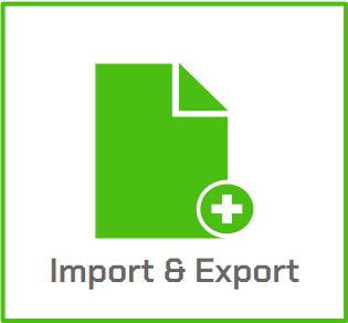 ภาพไอคอน Import & Export สินค้าเเละลูกค้า ระบบนำเข้าข้อมูลสินค้าเเละลูกค้า ( Import & Export)