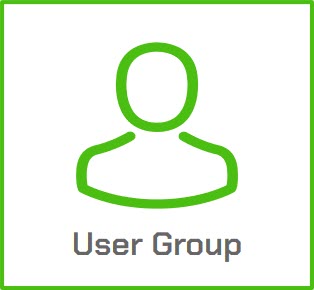 ภาพไอคอนจัดสิทธิ์เข้าใช้งาน User Groups ระบบการจัดสิทธิ์เข้าใช้งาน (User Groups)