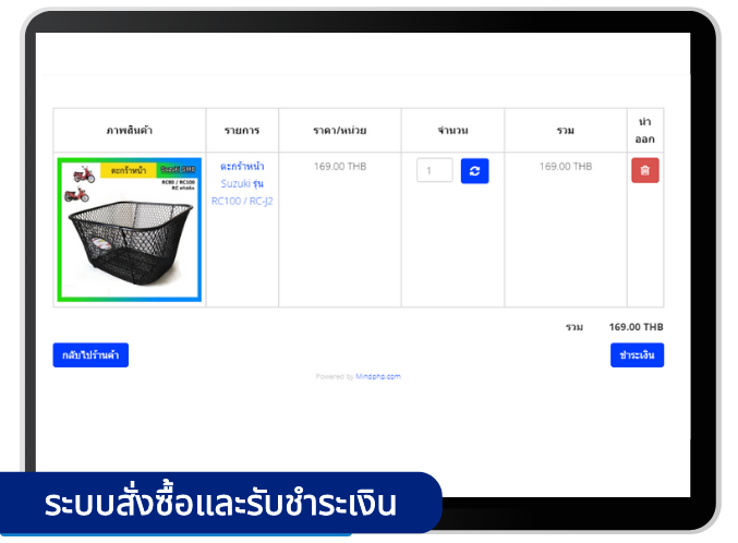 ระบบสั่งซื้อและรับชำระเงิน